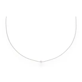 14K White Gold Uniform Add A Cultured Pearl Necklace