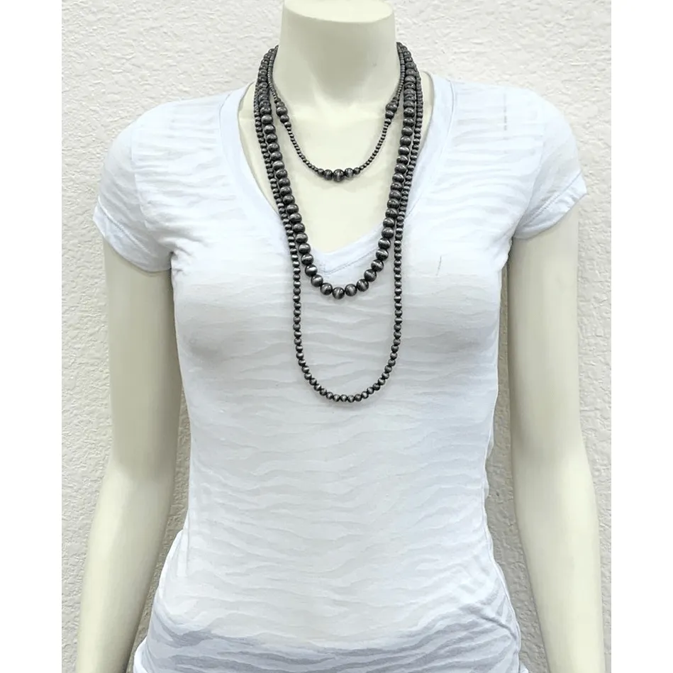 30" Long Navajo Pearl Layered Necklace