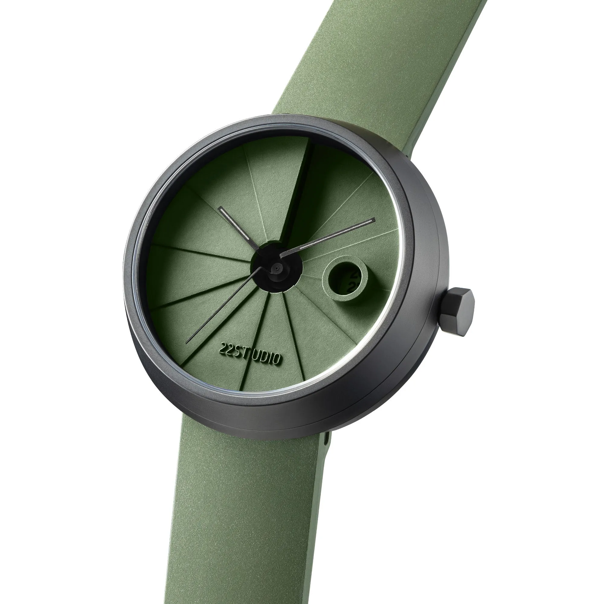 4D Concrete Watch 44mm Moss Edition