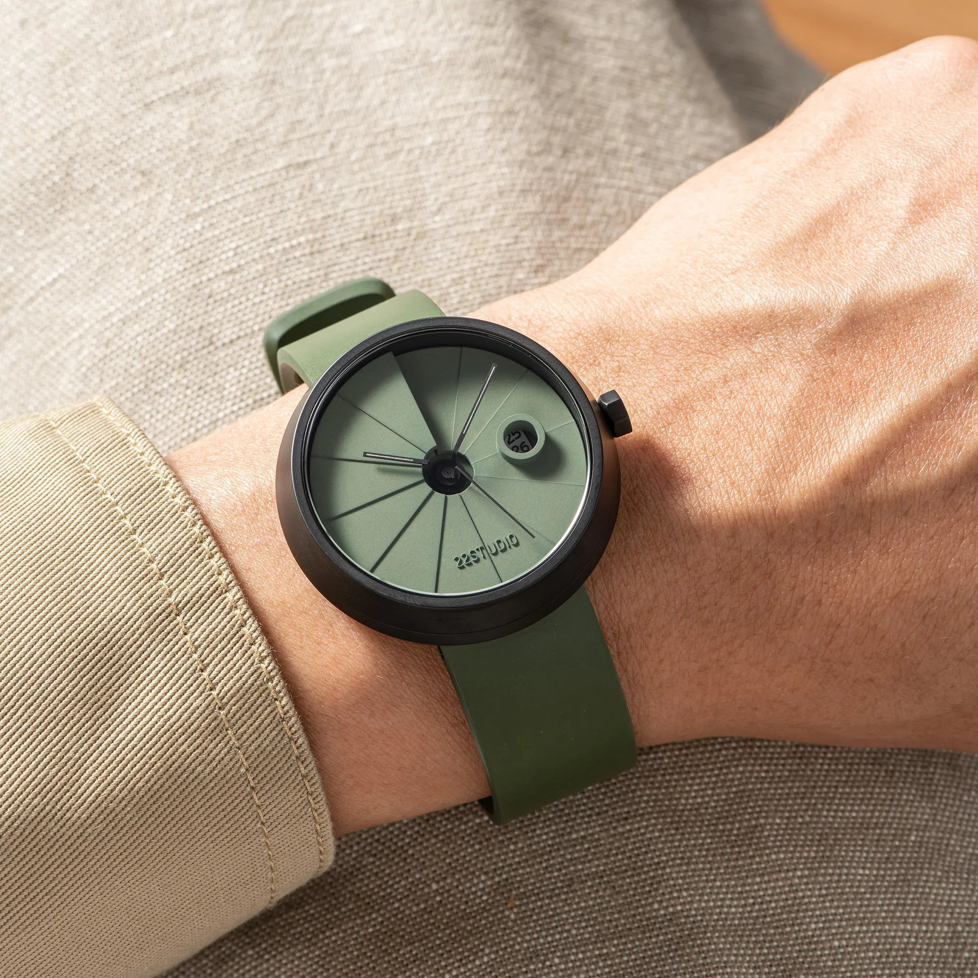 4D Concrete Watch 44mm Moss Edition
