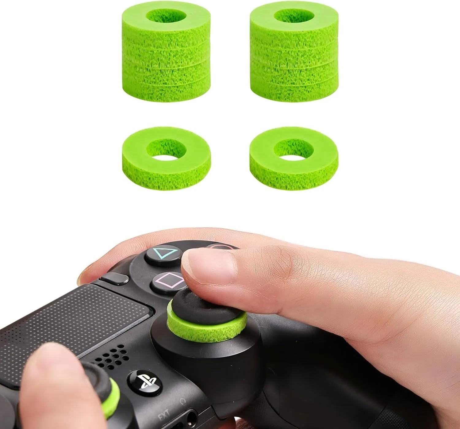 8 Pack Precision Rings for PS5 Controller Grip, PS5 Controller Accessories, for PS4/PS5//PS Portal/Xbox One//Xbox Elite, Gaming Accessories(Green)