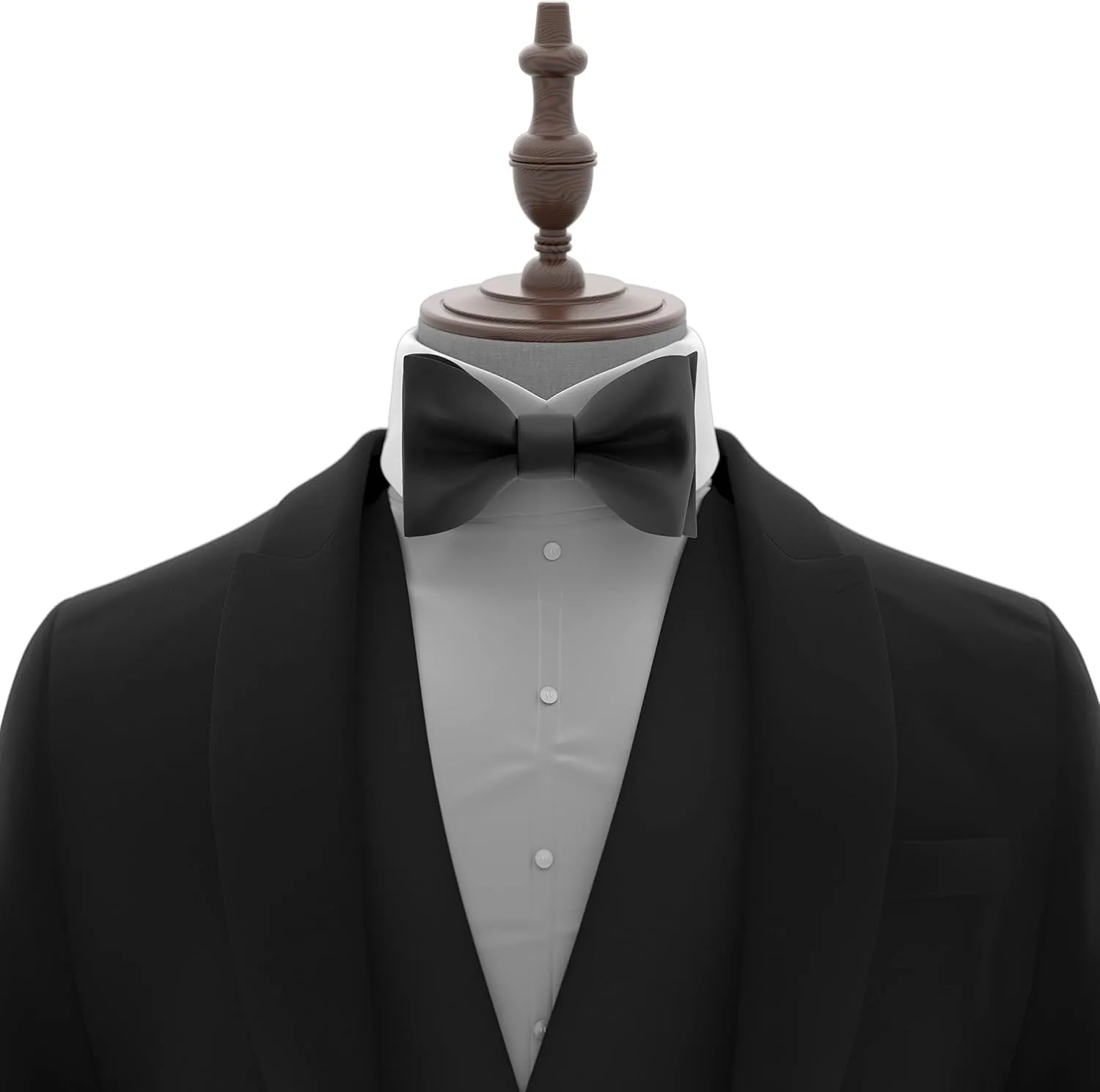 Adam Young Men's Self Tie Bow Tie with Pocket Squares Made of Sami-Glossy Satin Bowtie for Tuxedo Faux Silk