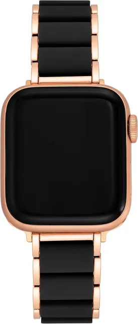 Anne Klein Rubberized Fashion Bracelet for Apple Watch, Secure, Adjustable, Apple Watch Replacement Band, Fits Most Wrists