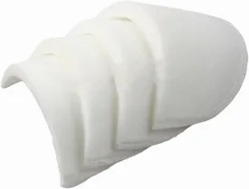 BeeSpring 4 PCS Shoulder Pads Costume Foam Polyester Pads Breathable Sponge Pads Reusable Removable for Women Clothing Men Blazer Suit Coat Sewing, White