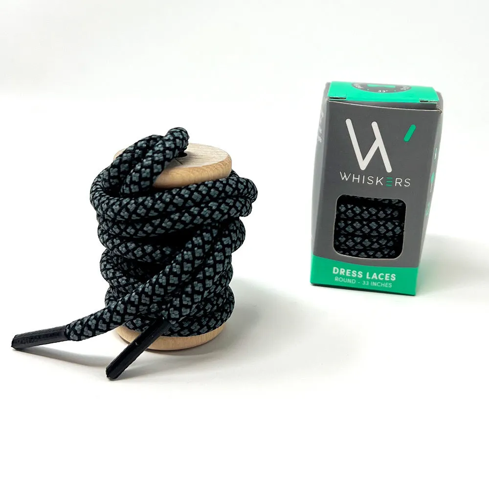 Black & Gray Honeycomb Dress Laces