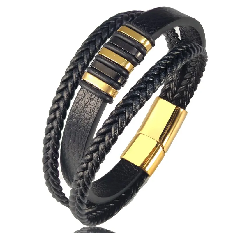 Charm Design Classic Men Leather Bracelet