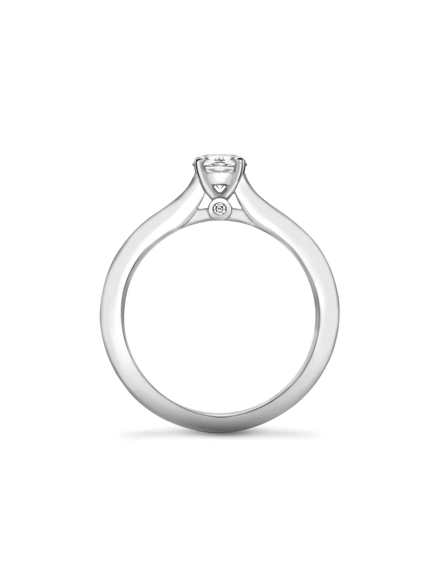 Classic Platinum Diamond Engagement Ring 0.7 Carat FVS1