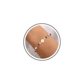 Crystal Beaded Bracelets for Girls Beaded Initial Bracelet Birthday Gift Colorful Beaded Stretch Bracelets for Women Dainty Letter Bracelet Friendship Bracelet Teen Girl Gifts