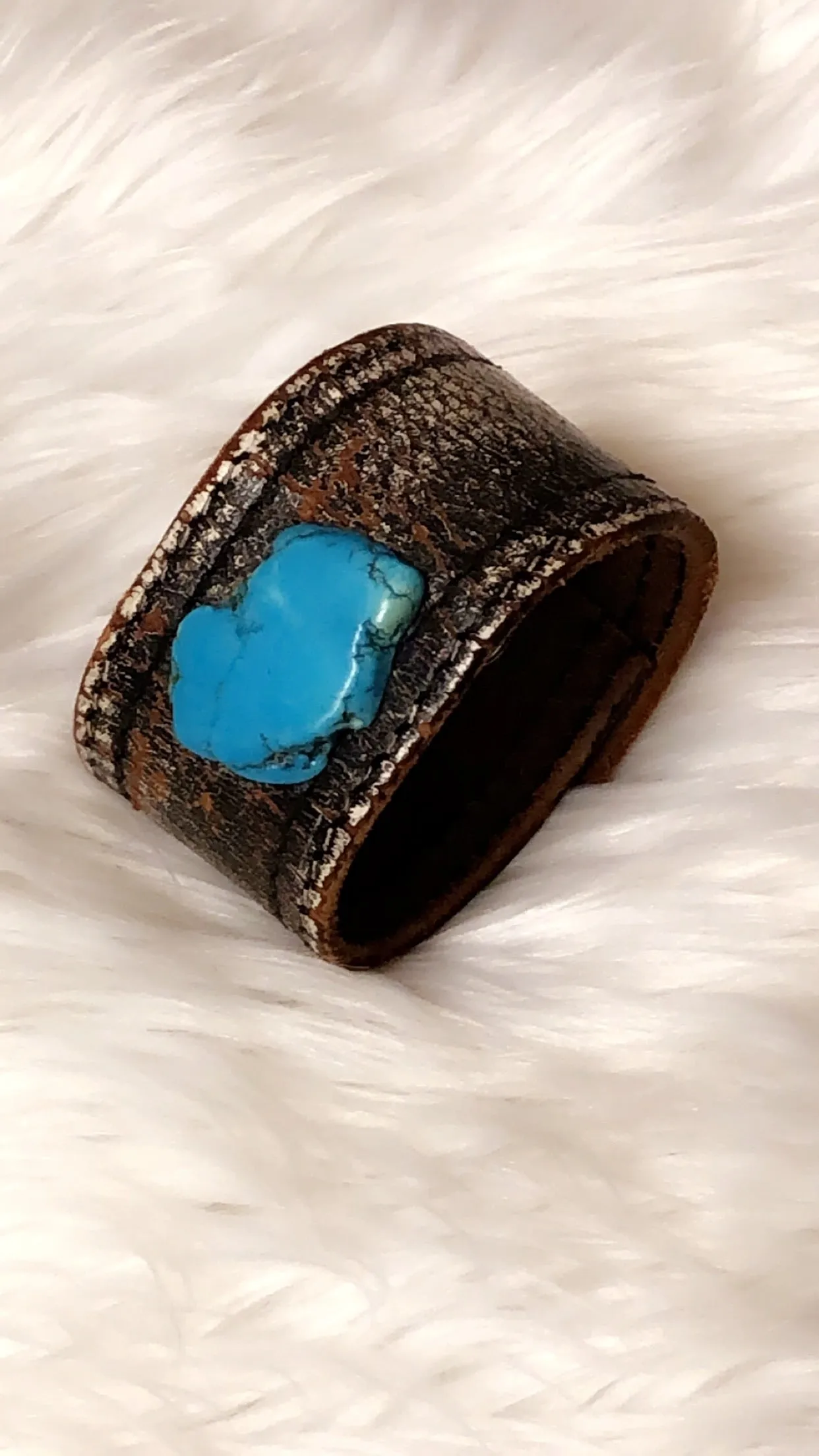 Distressed Leather Bracelet