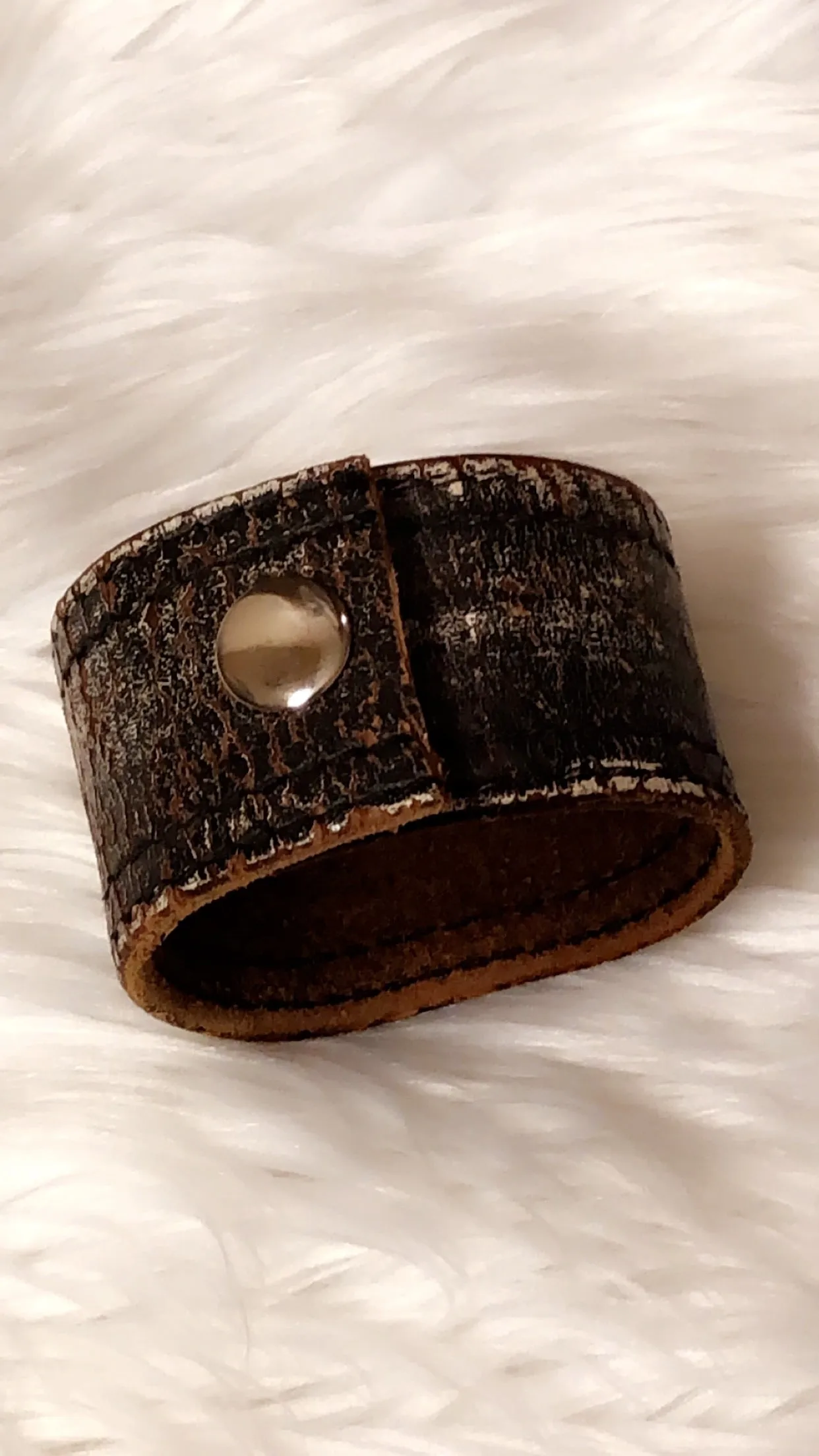 Distressed Leather Bracelet