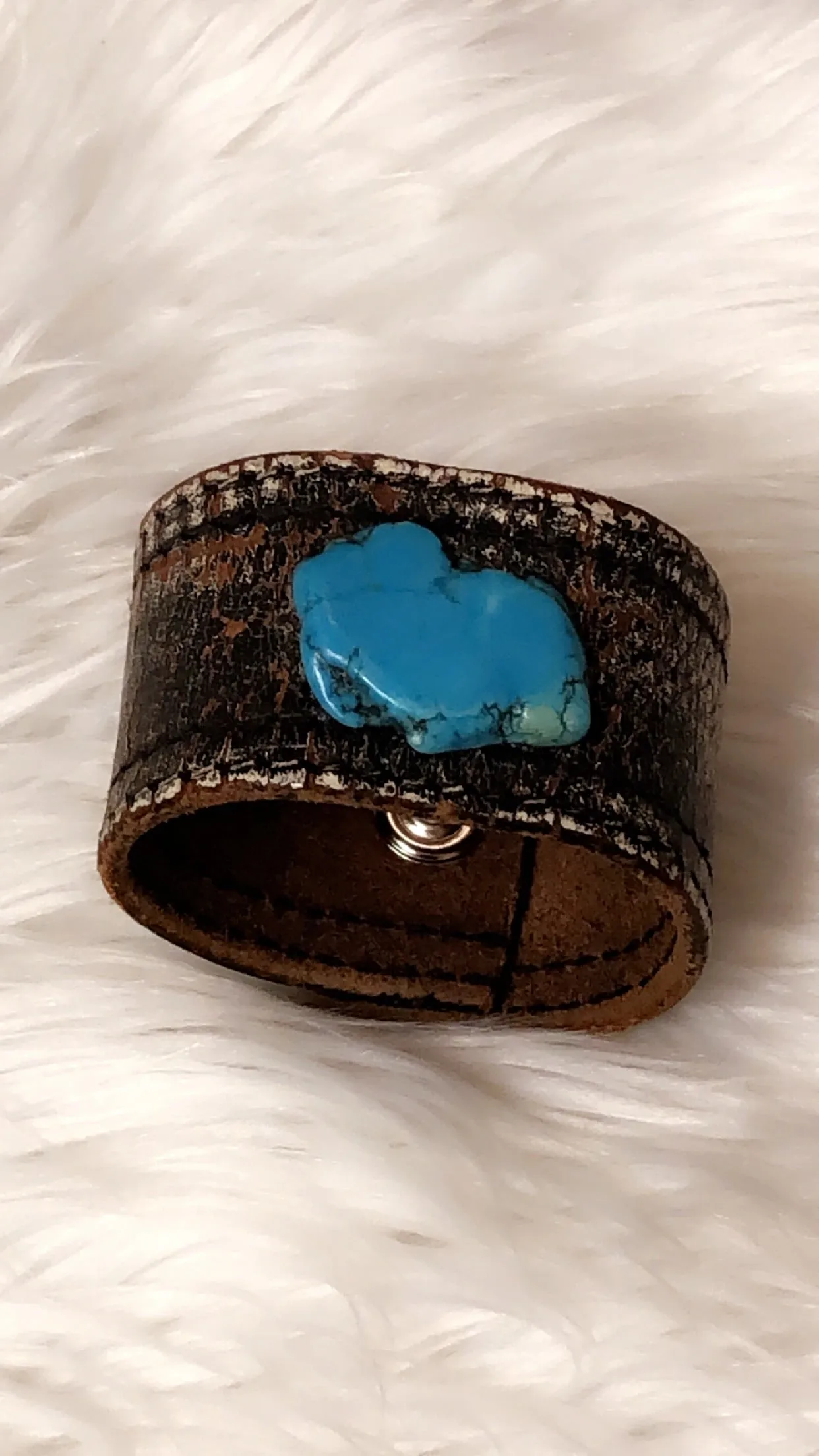 Distressed Leather Bracelet
