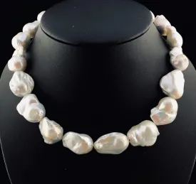 Edison "Explosion" Baroque Pearl Necklace   OLN 15