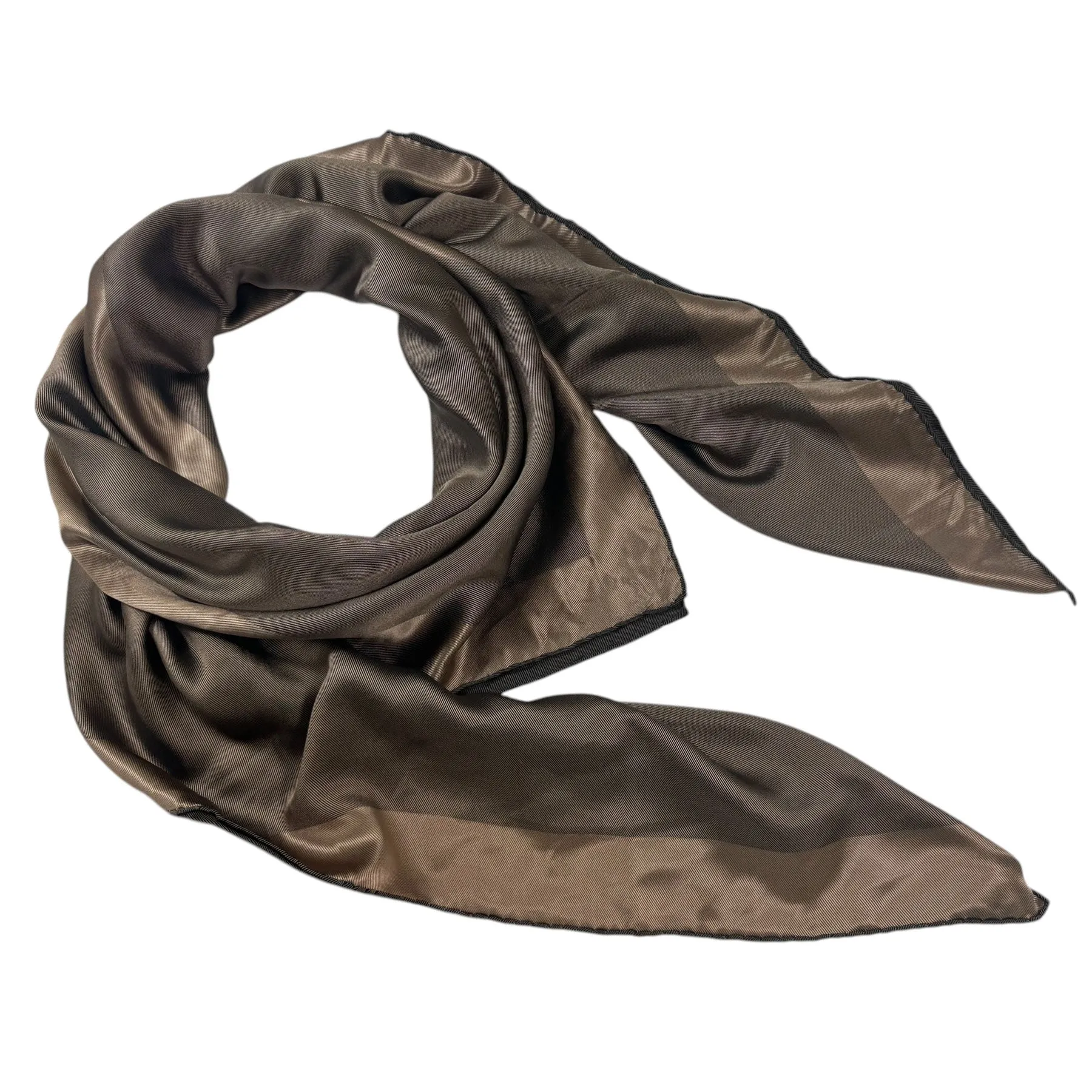 Elie Saab Scarf Bronze With Tonal Center Logo - Extra Large Silk Wrap SALE