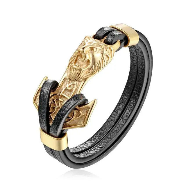 Gold Leo Lion Anchor Limited Edition Bracelet