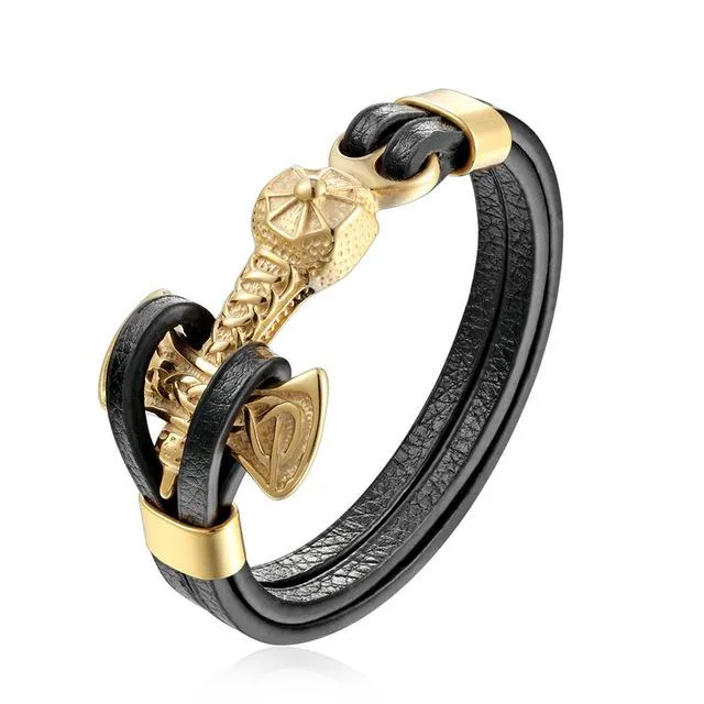 Gold Leo Lion Anchor Limited Edition Bracelet
