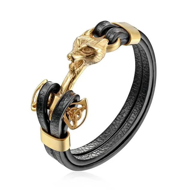 Gold Leo Lion Anchor Limited Edition Bracelet
