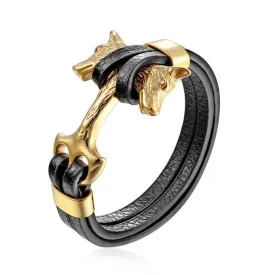 Gold Leo Lion Anchor Limited Edition Bracelet