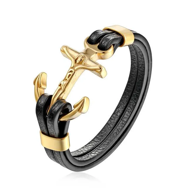 Gold Leo Lion Anchor Limited Edition Bracelet