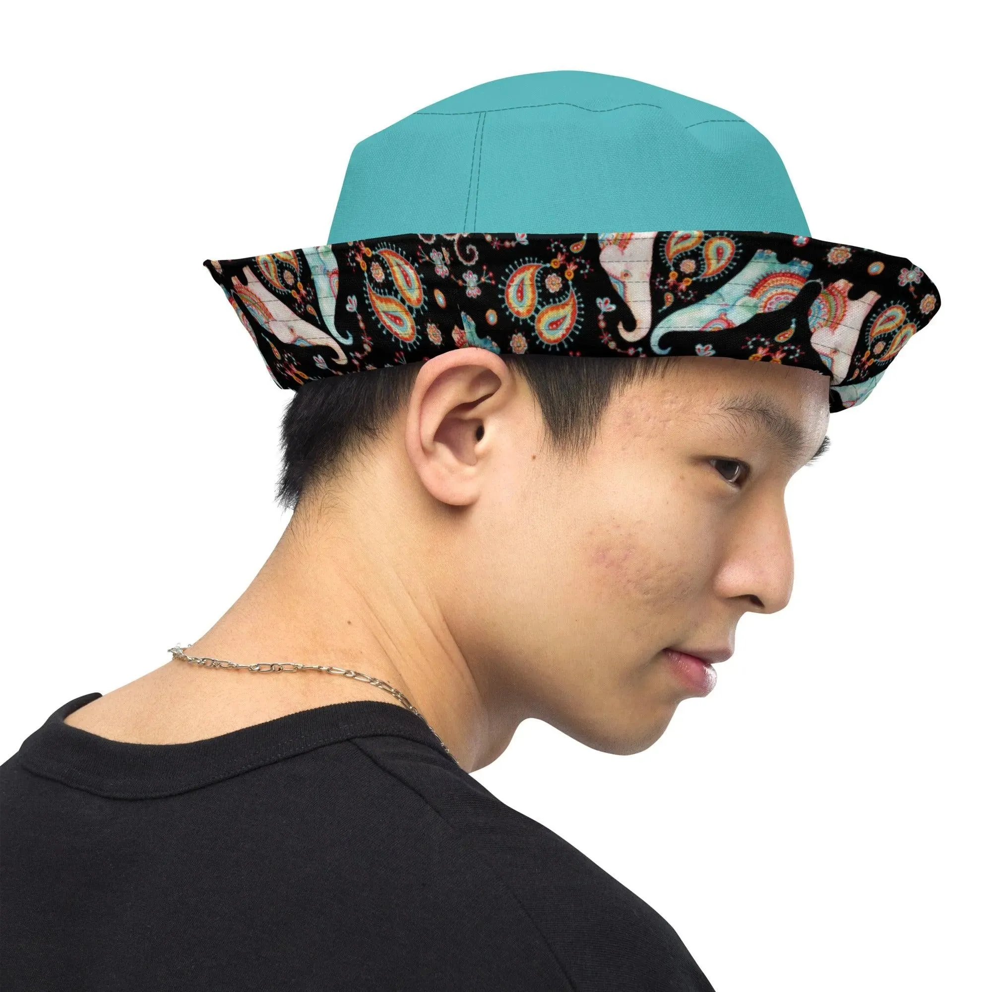 Indian Elephants Reversible Bucket Hat