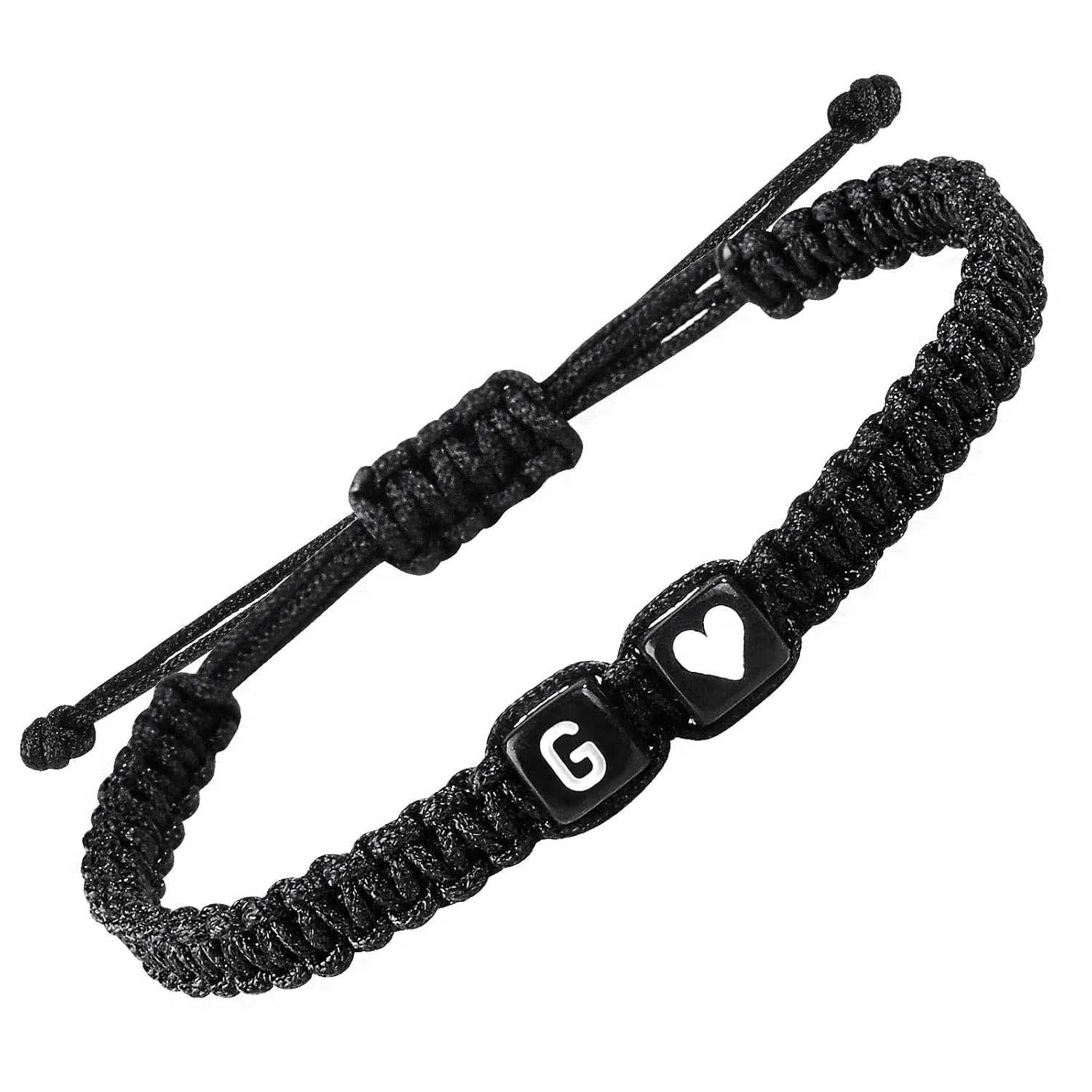 Matching Couple Bracelets Letter Initial Bracelet for Men Women Cute Anniversary Couple Gifts Long Distance Couple Gifts for Him Her Boyfriend Girlfriend Mother Daughter Gift (G)