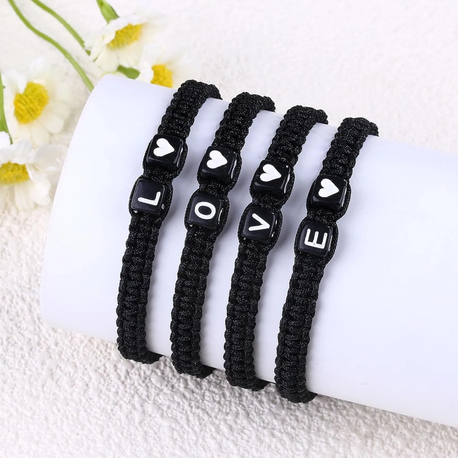 Matching Couple Bracelets Letter Initial Bracelet for Men Women Cute Anniversary Couple Gifts Long Distance Couple Gifts for Him Her Boyfriend Girlfriend Mother Daughter Gift (G)