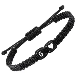 Matching Couple Bracelets Letter Initial Bracelet for Men Women Cute Anniversary Couple Gifts Long Distance Couple Gifts for Him Her Boyfriend Girlfriend Mother Daughter Gift (G)