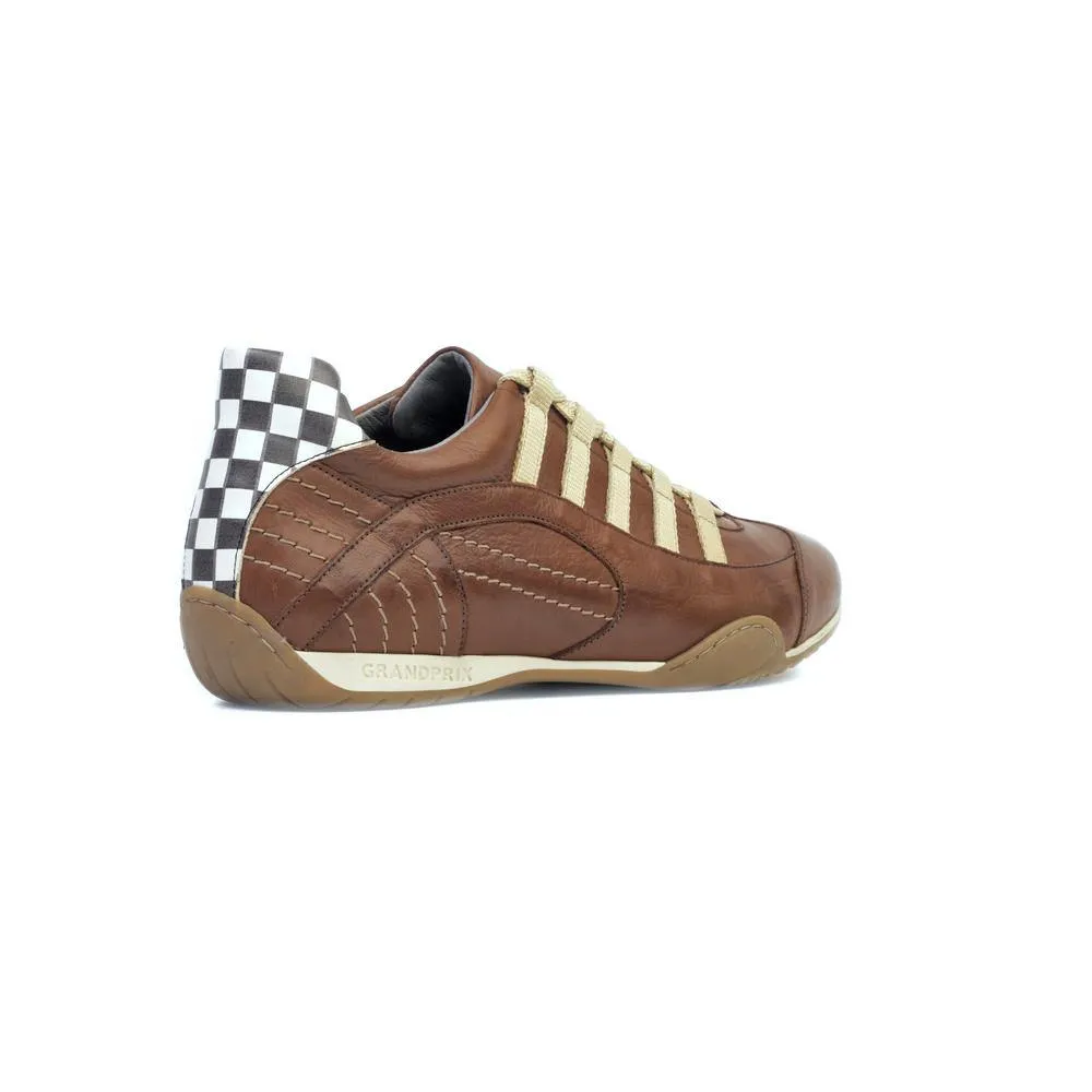 Men's Racing Sneaker in Cognac (Brown and Sand)