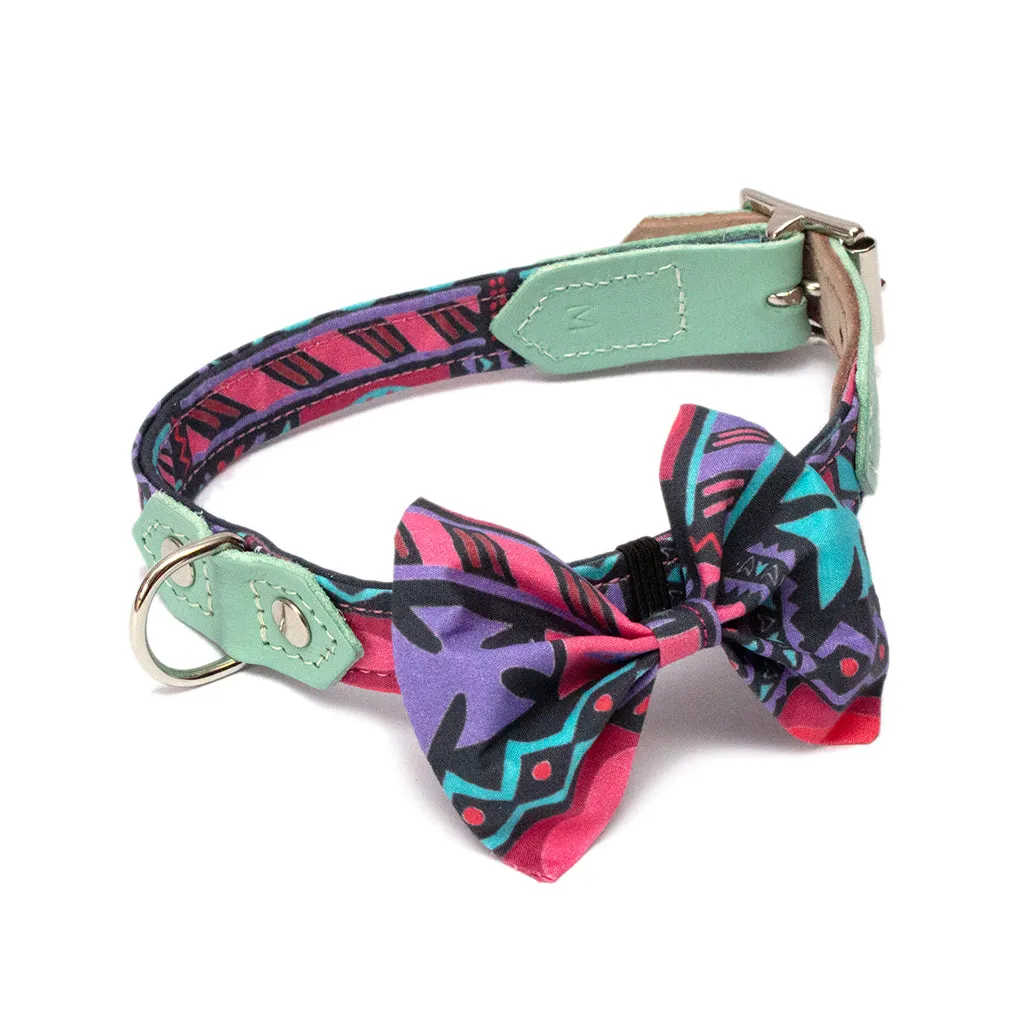 Mud Cloth Dog Bow Tie