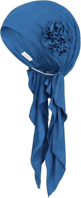 Pretied Head Scarves for Women Featuring Long Tail Finish Made of Stretchy Viscose