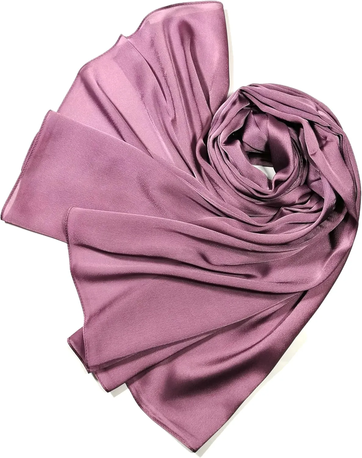 Shanlin Silk Feel Long Satin Patterned & Solid Color Scarves for Women in Gift Box