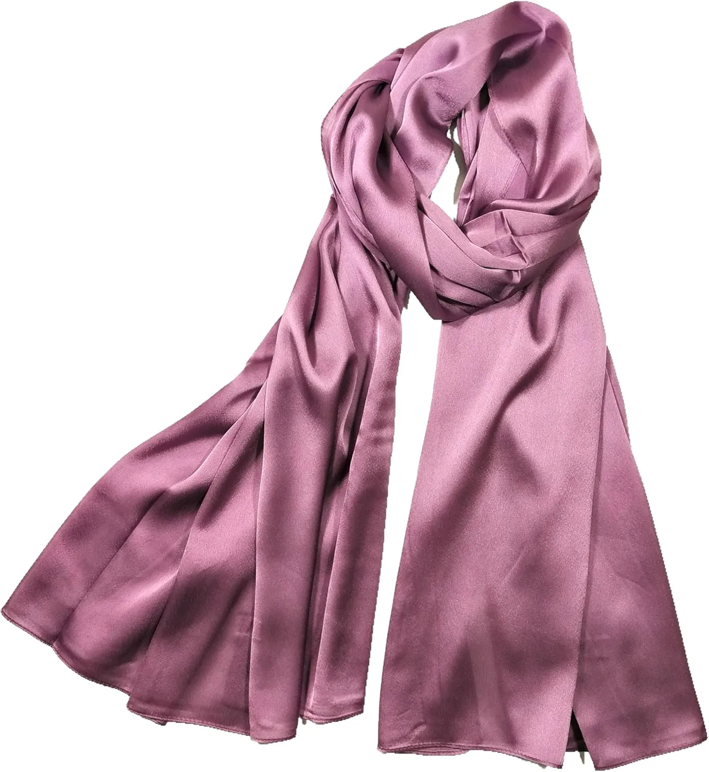 Shanlin Silk Feel Long Satin Patterned & Solid Color Scarves for Women in Gift Box