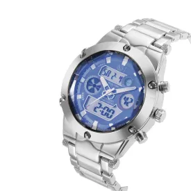Stainless Steel Dual Display Watch For Men