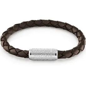Tommy Hilfiger Mens Brown Leather Bracelet 2790478