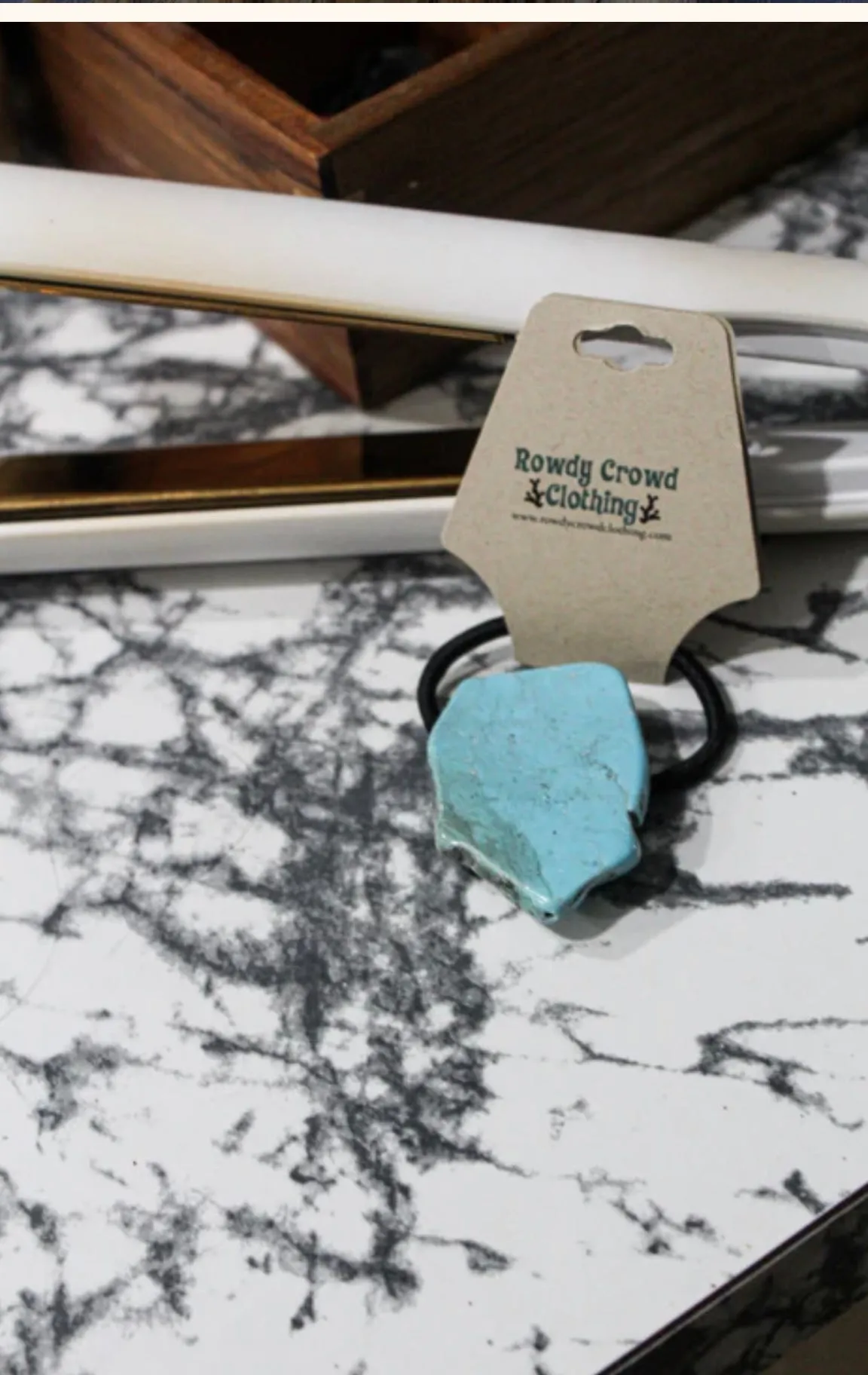 Turquoise Stone Hair Tie