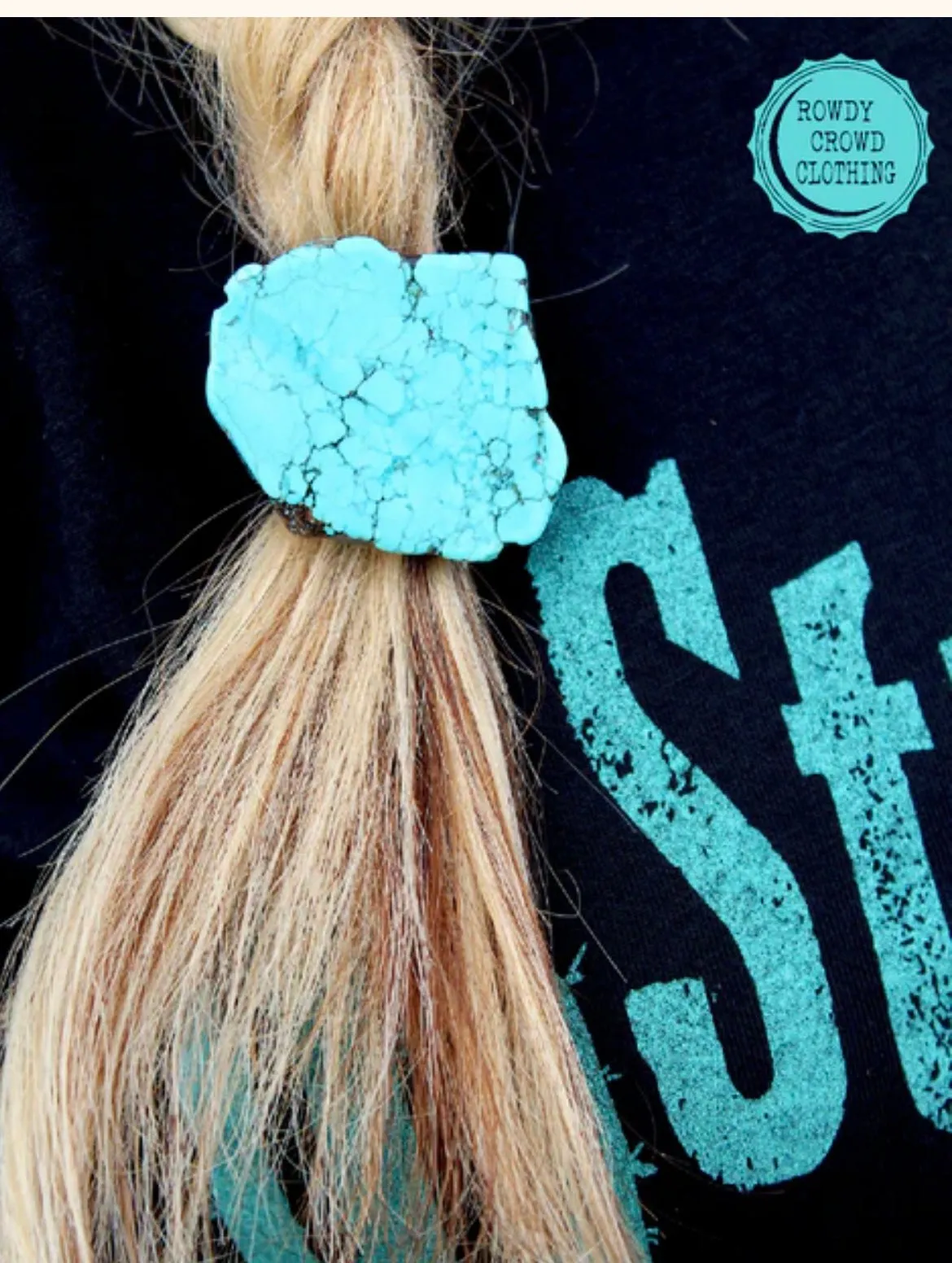 Turquoise Stone Hair Tie
